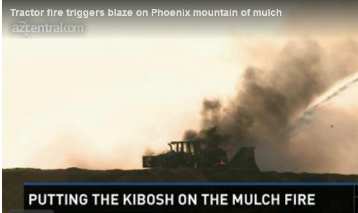 Firefighters contain large mulch fire in Phoenix